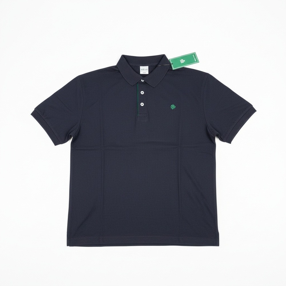Flint Park Men's Short Sleeve Polo Shirt | Navy Blue | Size XL